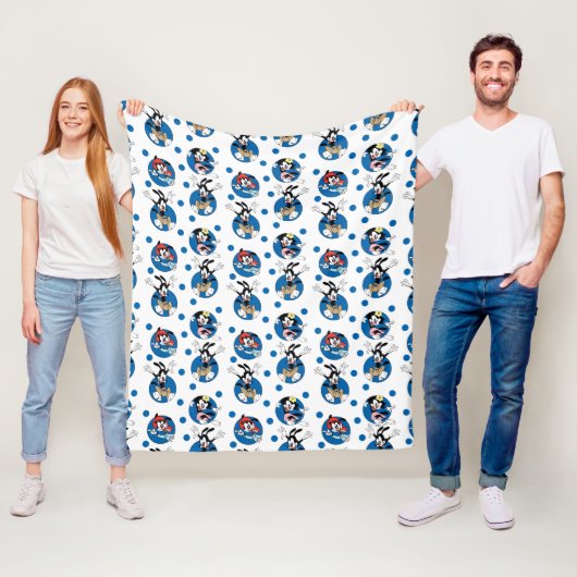 Animaniacs | Yakko, Wakko & Dot Circle Pattern Fleece Deken (In situ)
