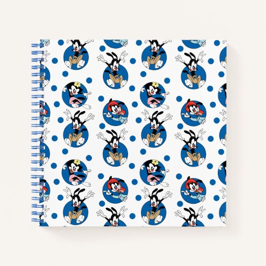 Animaniacs | Yakko, Wakko & Dot Circle Pattern Notitieboek (Voorkant)