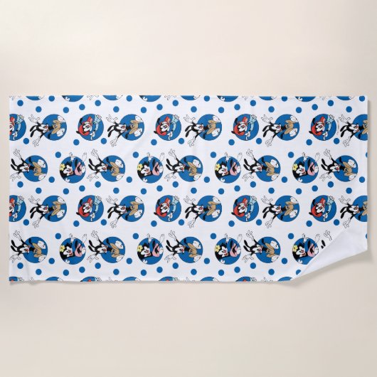 Animaniacs | Yakko, Wakko & Dot Circle Pattern Strandlaken (Voorkant)