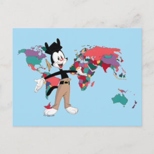 Animanias Yakko's World Map Graphic Briefkaart
