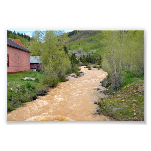 Animas in Silverton, Colorado Foto Afdruk (Voorkant)