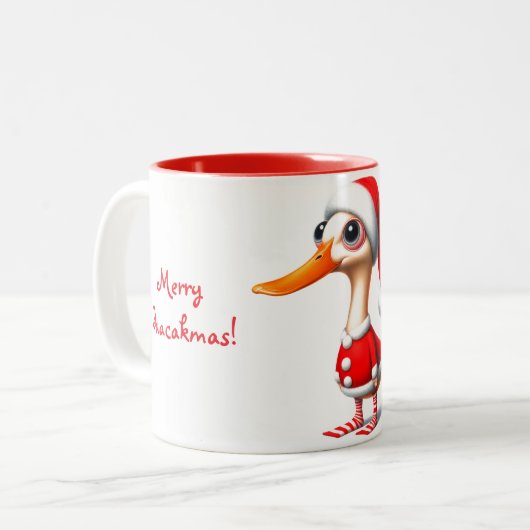 Animated Duck Christmas Mug (Devant gauche)