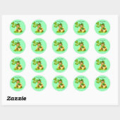 Animated Irish Leprechaun Ronde Sticker (Vel)