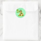Animated Irish Leprechaun Ronde Sticker (Tas)