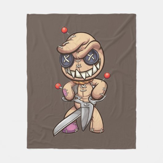 Animated Voodoo Doll Fleece Deken (Voorkant)