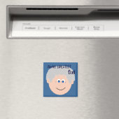 Animatie digitale kunst Pap krijgt grijze haaruitv Magneet (Insitu (Vaatwasser))