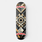 Animatische art deco skateboard (Voorkant)