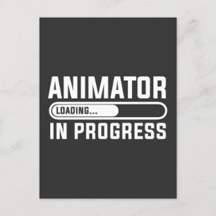 Animator in opleiding briefkaart