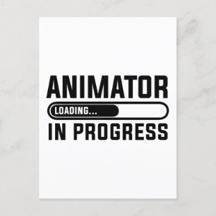 Animator in opleiding briefkaart