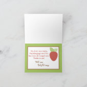 Animaux à Grange Rouge Carte de remerciements plié (Intérieur)