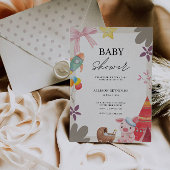 Animaux adorables Invitation Baby shower