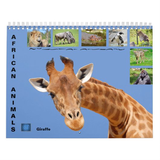 Animaux africains Calendrier des 12 mois (Protection)