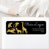 Animaux africains | Étiquettes de adresse d'or (En situation)