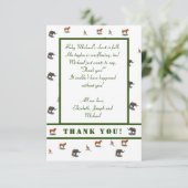 Animaux agressés Carte de remerciements à thème (Debout devant)