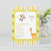 Animaux Anniversaire Fête Appartement Invitation (Debout devant)