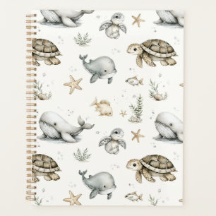 Animaux Bébés Océan Aquarelle Mignons