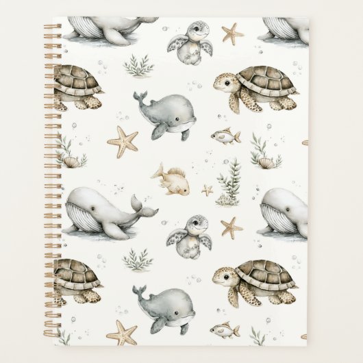 Animaux Bébés Océan Aquarelle Mignons (Devant)