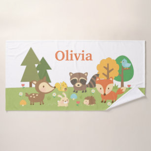 Animaux boisés mignons Cerf Fox Raccoon Enfants