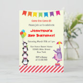 Animaux Circus Enfants Invitation à la fête d'anni (Debout devant)