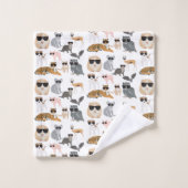 Animaux cool et amusants portant des lunettes de s (Gant de toilette)