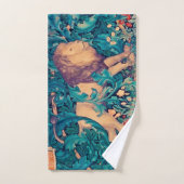 Animaux dans la forêt, serviette de bain William M (Serviette à main)