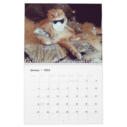 Animaux dans le calendrier des cravates d'arc 2015 (Jan 2026)