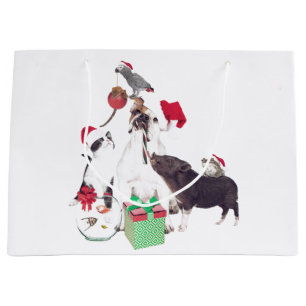 ANIMAUX DANS LES SACS CADEAUX À SPORTS DE NOËL