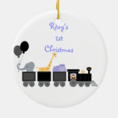 Animaux de bébé sur un ornement de train (Dos)