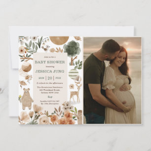 Animaux de bois Baby shower Invitation de la fête