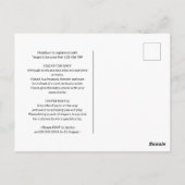 Animaux de bois Baby shower Invitation fille (Dos)