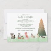 Animaux de bois Baby Shower Invitations (Devant)