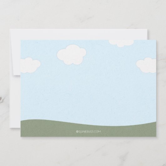 Animaux de bois bébé garçon douche Invitation (Dos)