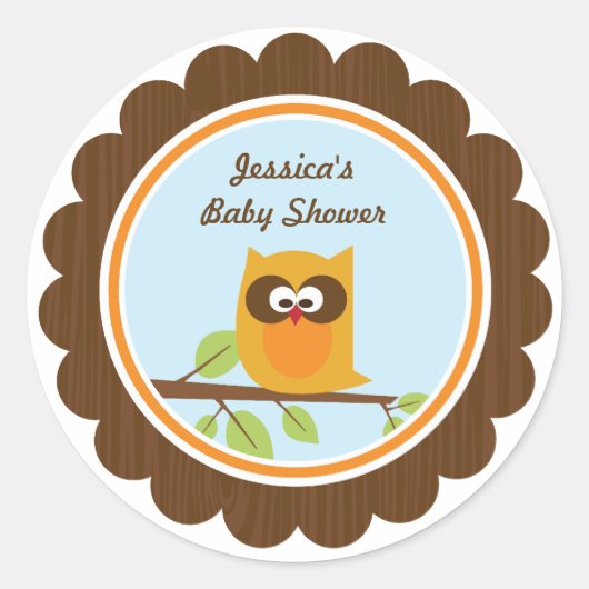 Animaux de bois Favoriser Sticker Étiquette de sac (Devant)