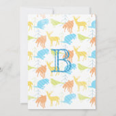 Animaux de bois Fox bébé garçon douche Invitations (Dos)