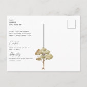 Animaux de bois mignons Invitation Baby shower (Dos)