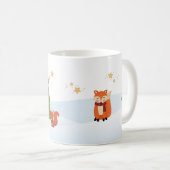 Animaux de bois Noël Mug personnalisée (Devant droit)