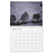 Animaux de calendrier imprimé par coutume de (Feb 2027)