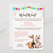 Animaux de chien d'anniversaire drôle Invitation (Devant)