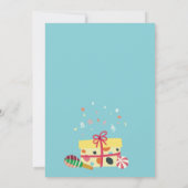 Animaux de cirque à 3 anneaux Enfants Invitations  (Dos)