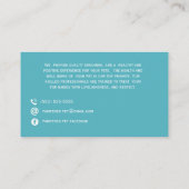 Animaux de compagnie dans le Carte de visite de to (Dos)