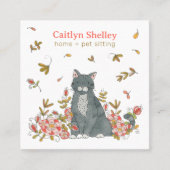 Animaux de compagnie et Carte de visite assis à la (Devant)