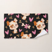 Animaux de compagnie motifs mignonne Amoureux chio (Serviette à main)
