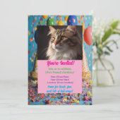 Animaux de compagnie personnalisés Invitation Anni (Debout devant)