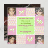 Animaux de compagnie & rayures invitation photo d' (Devant / Derrière)