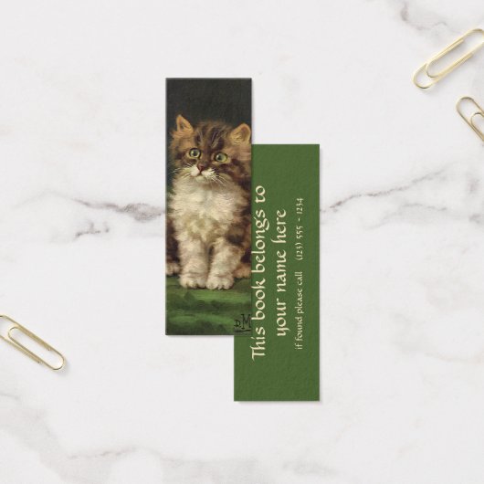 Animaux de compagnie vintage, chaton rayé mignon (Bureau)