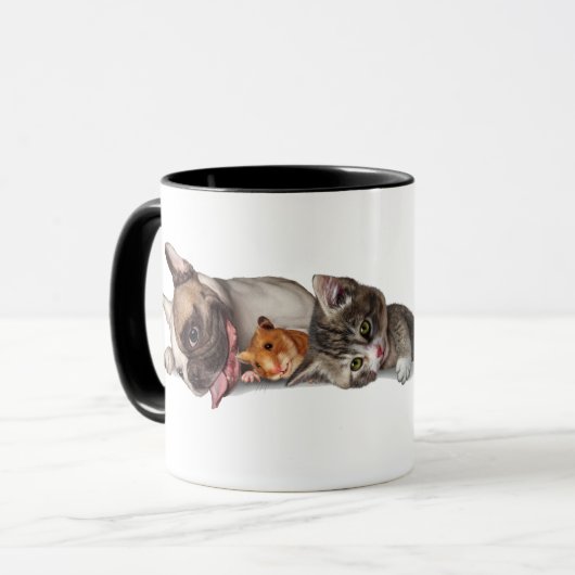 Animaux de famille Café Mugs (Devant gauche)