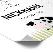 Animaux de ferme1er Anniversaire Poster de jalon (Coin)