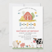 Animaux de ferme Anniversaire Barnyard Invitation  (Devant)