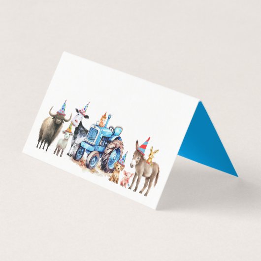 Animaux de ferme Anniversaire Fête Petites cartes  (Front)