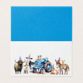 Animaux de ferme Anniversaire Fête Petites cartes  (Outside Unfolded)